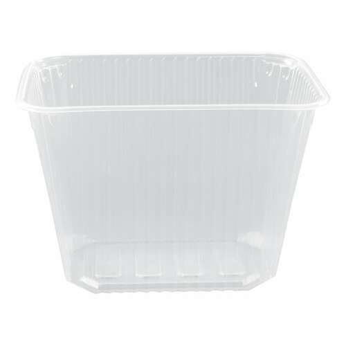  Одноразовый контейнер 2000 мл, комплект 100 шт., без крышки, 186х132 мм прозрачные, пп, юпласт, юупм3323 | Контейнеры одноразовые