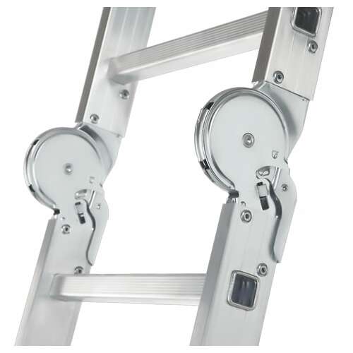  Лестница-трансформер алюминиевая 4х4 ступени, высота 4,5 м (4 секции по 1,2 м) до 150 кг, вес 16,5 кг, новая высота, 3320404 | Лестницы и стремянки