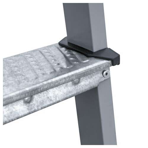  Стремянка стальная двухсторонняя 2х2 ступени, высота площадки 0,44м, алюминиевая площадка 35х16см, до 150кг, вес 2,8кг новая высота, 1160202 | Лестницы и стремянки