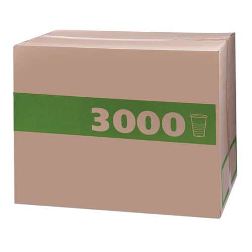  Стакан одноразовый бюджет 200 мл, комплект 3000 шт. (30 упаковок по 100 шт.), прозрачные, пп | Стаканы и чашки одноразовые