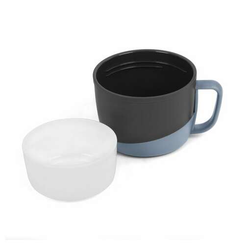  Термос классический, нержавеющая сталь 2 л, черно-серый, 2 кружки, ручка + ремешок, taigaru, 608818 | Термосы