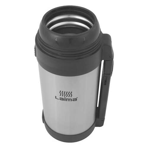 Термос laima классический с узким горлом, 1,2 л, нержавеющая сталь, пластиковая ручка, 605125 | Термосы