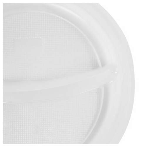  Одноразовые тарелки 2-х секционные комплект 100 шт. 220 мм, белые, пп, холодное/горячее, laima стандарт, 608768 | Тарелки одноразовые
