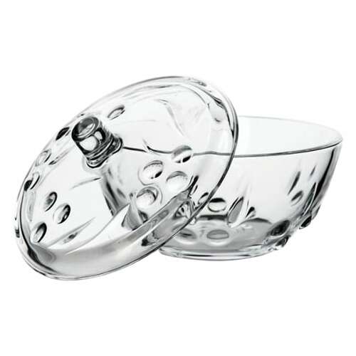  Сахарница, с крышкой, диаметр 140 мм, фактурное стекло, pasabahce "перла", фирменная подарочная упаковка, 97236 | Сахарницы