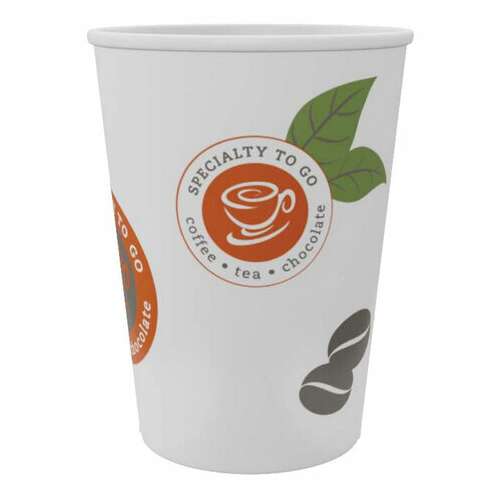  Одноразовые стаканы 400 мл, комплект 50 шт., бумажные однослойные, coffee-to-go, холодное/горячее, huhtamaki, 161s7а1600-0590 | Стаканы и чашки одноразовые