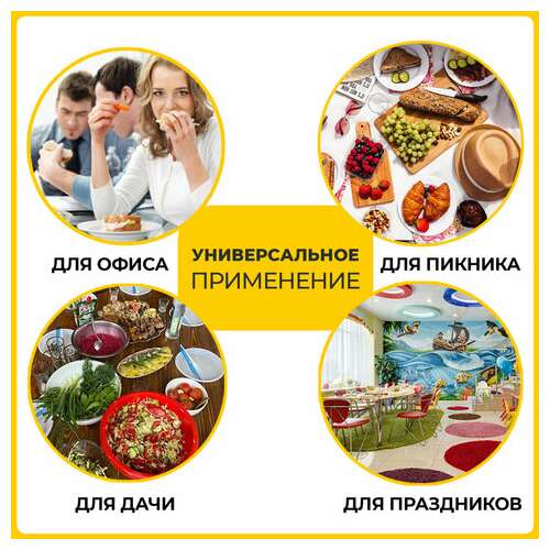 Одноразовые тарелки десертные, комплект 100 шт., пластик, d=165 мм, стандарт, белые, пп, холодное/горячее, laima, 607388  Одноразовые тарелки десертные, комплект 100 шт., пластик, d=165 мм, стандарт, белые, пп, холодное/горячее, laima, 607388 | Тарелки одноразовые
