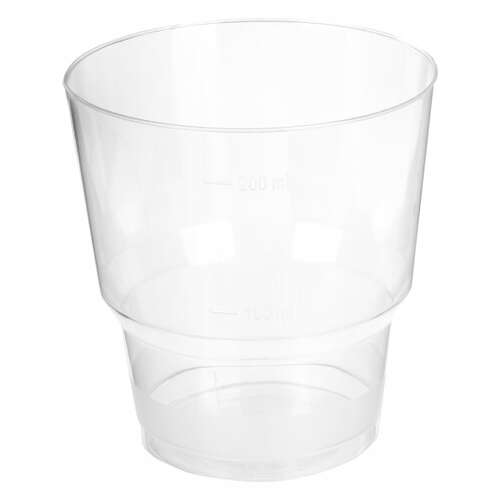  Стакан одноразовый 200 мл, комплект 50 шт., прозрачные, "кристалл", пс, холодное/горячее, laima, 602652 | Стаканы и чашки одноразовые