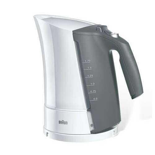  Чайник braun wk-300, 1,7 л, 2200 вт, закрытый нагревательный элемент, пластик, белый | Чайники