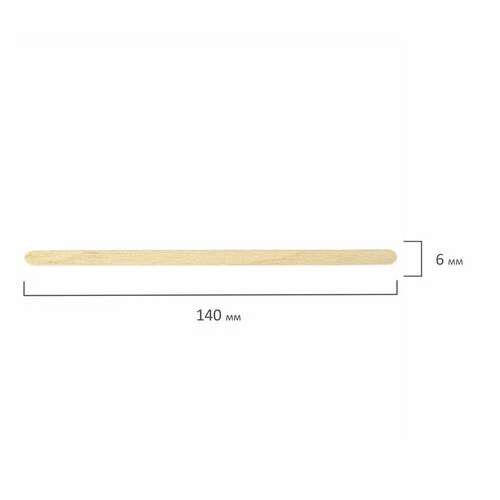  Размешиватель одноразовый деревянный 140 мм, комплект 1000 шт., welday, 607576 | Ложки и размешиватели одноразовые