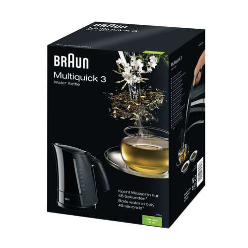  Чайник braun wk-300, 1,7 л, 2200 вт, закрытый нагревательный элемент, пластик, белый | Чайники