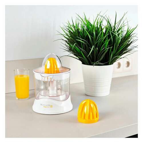  Соковыжималка для цитрусовых scarlett sc-je50c02, 25 вт, стакан 0,7 л, пластик, белый | Соковыжималки