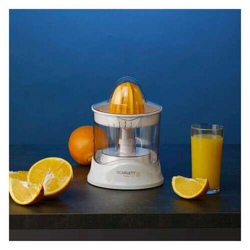 Соковыжималка для цитрусовых scarlett sc-je50c02, 25 вт, стакан 0,7 л, пластик, белый | Соковыжималки
