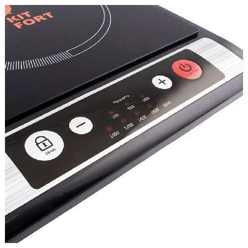  Плитка электрическая индукционная kitfort kt-107, 1800 вт, 1 конфорка, 8 режимов, кнопочное управление, черная | Портативные бытовые плиты