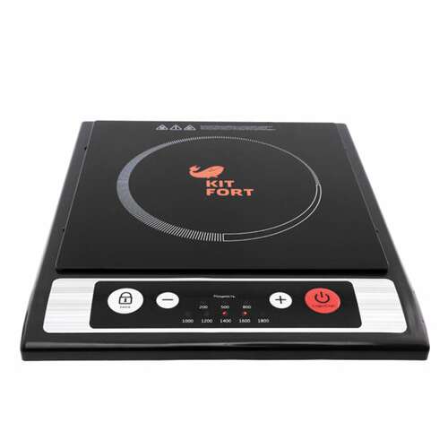  Плитка электрическая индукционная kitfort kt-107, 1800 вт, 1 конфорка, 8 режимов, кнопочное управление, черная | Портативные бытовые плиты