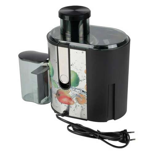  Соковыжималка polaris pea 0829 fruit fusion, 800 вт, стакан 0,35 л, емкость жмыха 1 л, пластик, сталь/черный, 15935 | Соковыжималки