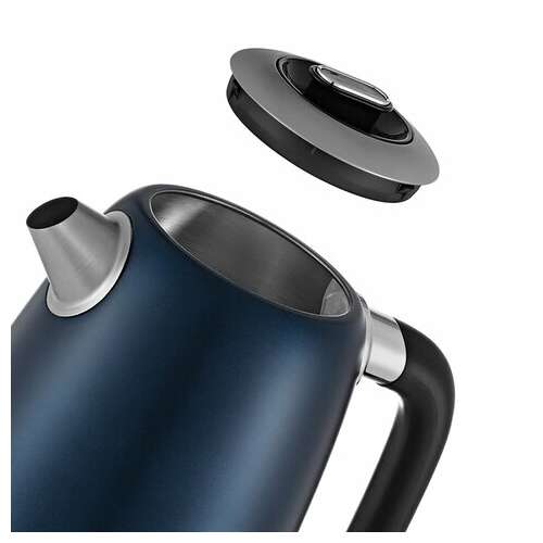  Чайник kitfort кт-6121-3, 1,7 л, 2200 вт, закрытый нагревательный элемент, led-дисплей, терморегулятор, сталь, синий | Чайники