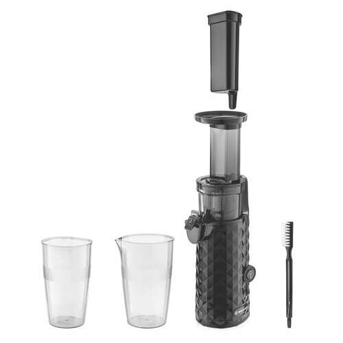  Соковыжималка шнековая brayer br1701, 130 вт, функция реверс, контейнер для сока 0,6 л, черная | Соковыжималки