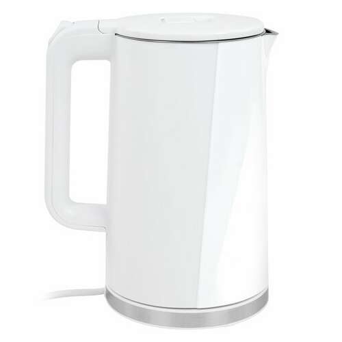  Чайник электрический с двойными стенками sonnen kt-8718w, 1,7 л, 2200 вт, белый, 454685 | Чайники