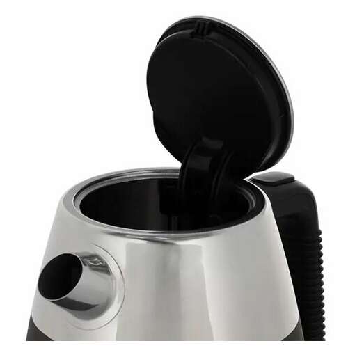  Чайник kitfort кт-633-1, 1,7 л, 2200 вт, закрытый нагревательный элемент, термометр, пластик/металл, графит | Чайники