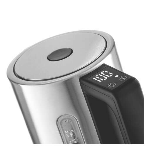  Чайник с терморегулятором brayer br1060, 1,7 л, 2200 вт, закрытый нагревательный элемент, сталь | Чайники