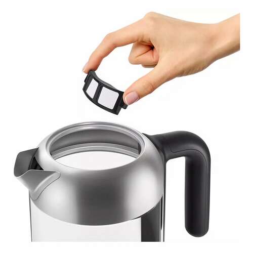  Чайник philips hd9339/80, 1,7 л, 2200 вт, закрытый нагревательный элемент, стекло, серебристый | Чайники