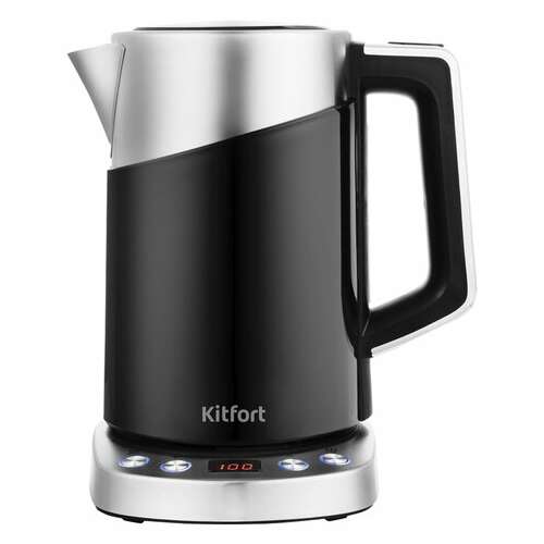  Чайник kitfort кт-660-2, 1,7 л, 2200 вт, закрытый нагревательный элемент, терморегулятор, двойные стенки, черный | Чайники