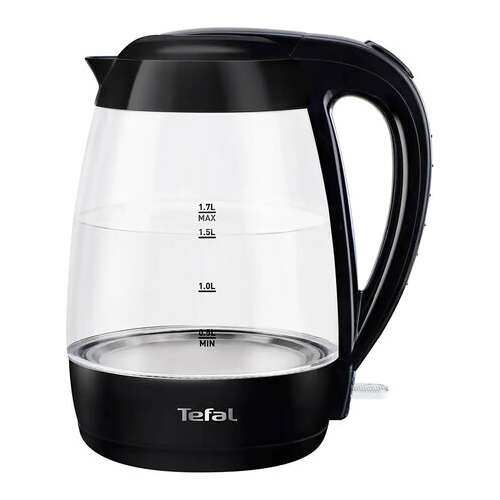  Чайник tefal ko450832, 1,7 л, 2400 вт, закрытый нагревательный элемент, стекло, черный | Чайники