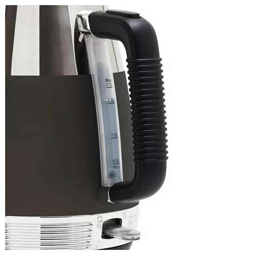  Чайник kitfort кт-633-1, 1,7 л, 2200 вт, закрытый нагревательный элемент, термометр, пластик/металл, графит | Чайники