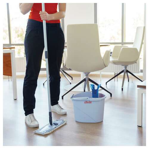 Комплект для уборки: швабра, ведро 10 л с плоским отжимом, салфетки, перчатки, спидмини, vileda, 143566 | Комплекты для уборки (швабра и ведро с отжимом)