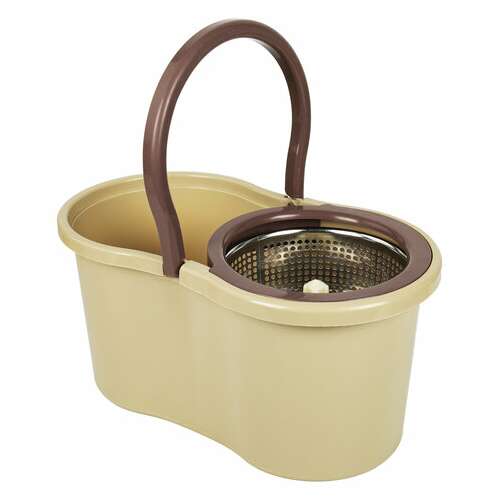  Комплект для уборки: швабра, ведро 7 л/5 л с отжимом центрифуга, 2 насадки, бежевый, laima, 607488 | Комплекты для уборки (швабра и ведро с отжимом)