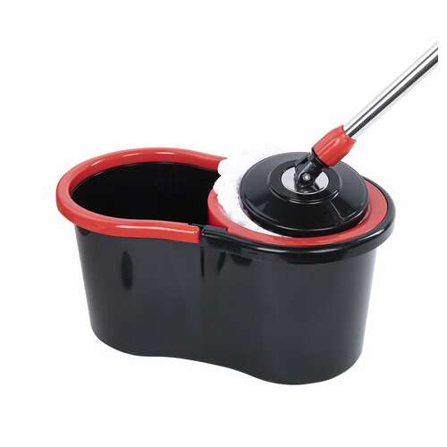  Комплект для уборки: швабра, ведро 7 л/5 л с отжимом центрифуга, 2 насадки, черный, laima, 607487 | Комплекты для уборки (швабра и ведро с отжимом)