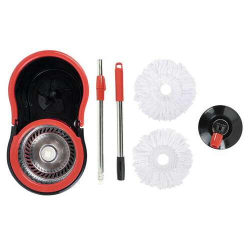  Комплект для уборки: швабра, ведро 7 л/5 л с отжимом центрифуга, 2 насадки, черный, laima, 607487 | Комплекты для уборки (швабра и ведро с отжимом)