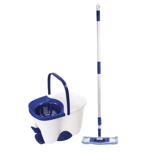  Комплект для уборки: швабра (круглая и прямоугольная) ведро 18 л/8 л с отжимом и педалью, laima, 603625 | Комплекты для уборки (швабра и ведро с отжимом)