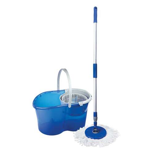  Комплект для уборки: швабра, ведро 14 л/5 л с отжимом центрифуга, 2 круглые насадки, laima, 601460 | Комплекты для уборки (швабра и ведро с отжимом)