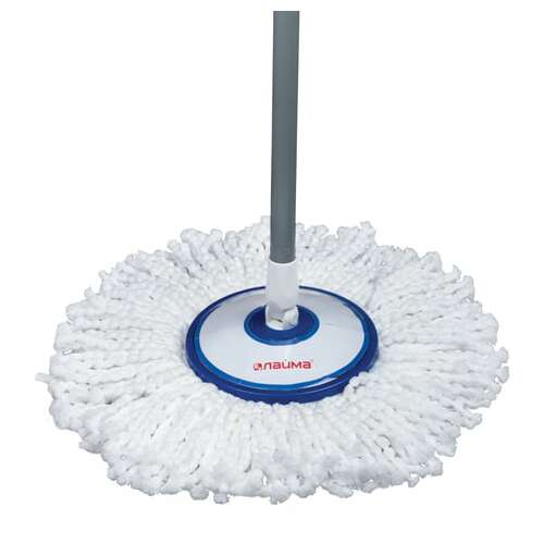  Комплект для уборки: швабра, ведро 11 л/5 л с отжимом и педалью, круглая насадка-липучка, laima, 601459 | Комплекты для уборки (швабра и ведро с отжимом)