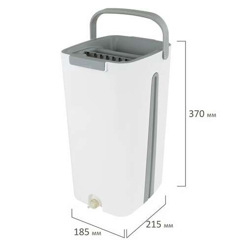  Комплект для уборки: швабра, ведро 11 л/9 л двухкамерное с отжимом, насадка моп (кармашки с двух сторон) pro clean, laima, 607979 | Комплекты для уборки (швабра и ведро с отжимом)