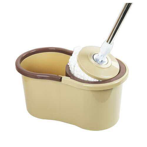  Комплект для уборки: швабра, ведро 7 л/5 л с отжимом центрифуга, 2 насадки, бежевый, laima, 607488 | Комплекты для уборки (швабра и ведро с отжимом)