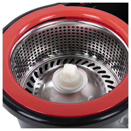  Комплект для уборки: швабра, ведро 7 л/5 л с отжимом центрифуга, 2 насадки, черный, laima, 607487 | Комплекты для уборки (швабра и ведро с отжимом)