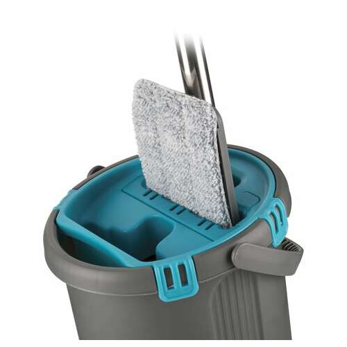  Комплект для уборки: швабра, ведро 8 л/7 л двухкамерное с отжимом, насадка, light mop, miley, 901-618 | Комплекты для уборки (швабра и ведро с отжимом)