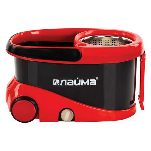  Комплект для уборки: швабра, ведро 19 л/9 л с отжимом центрифуга, 2 круглые насадки, laima, 606303, m029b | Комплекты для уборки (швабра и ведро с отжимом)