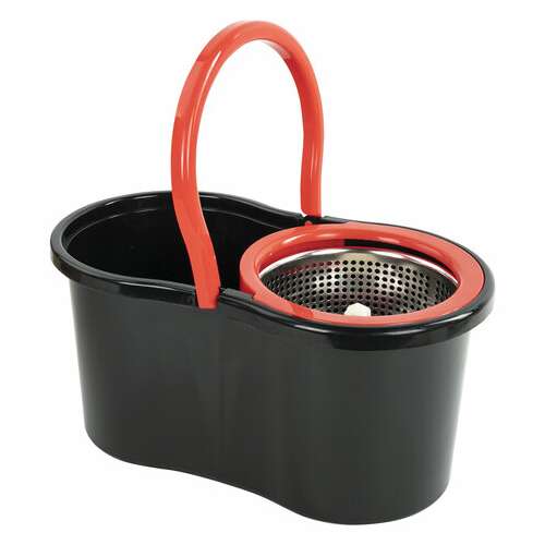  Комплект для уборки: швабра, ведро 7 л/5 л с отжимом центрифуга, 2 насадки, черный, laima, 607487 | Комплекты для уборки (швабра и ведро с отжимом)