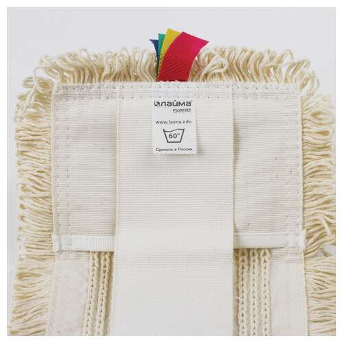  Насадка моп плоская для швабры/держателя 40 см, уши/карманы (тип у/к), пробивной хлопок, laima expert, 605307 | Насадки и тряпки для швабр (мопы)