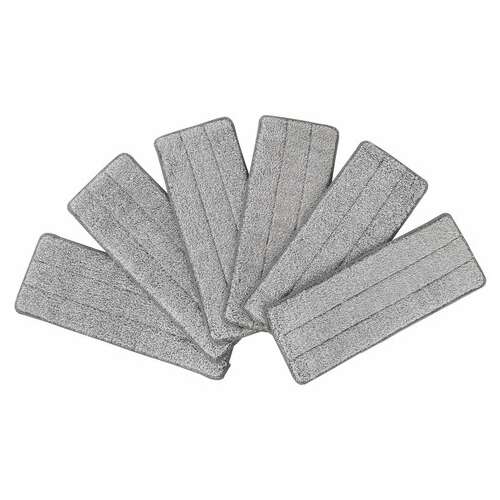  Насадки моп для швабры (кармашки c 2-х сторон) комплект 6 шт., микрофибра, 33х12,5см, laima, 608144 | Насадки и тряпки для швабр (мопы)