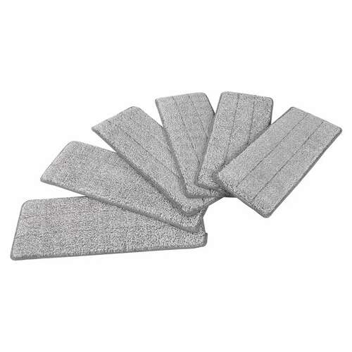  Насадки моп для швабры (кармашки c 2-х сторон) комплект 6 шт., микрофибра, 33х12,5см, laima, 608144 | Насадки и тряпки для швабр (мопы)