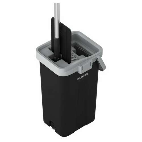  Швабра с отжимом и ведром altamop l (10 л), 2 насадки микрофибра, длина ручки 134-154 см, laima, 609151 | Комплекты для уборки (швабра и ведро с отжимом)