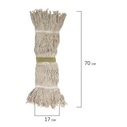  Насадка моп кентукки для швабры, хлопок/полиэстер, длина ворса 37 см, вес 400 г, laima professional, 601512 | Насадки и тряпки для швабр (мопы)