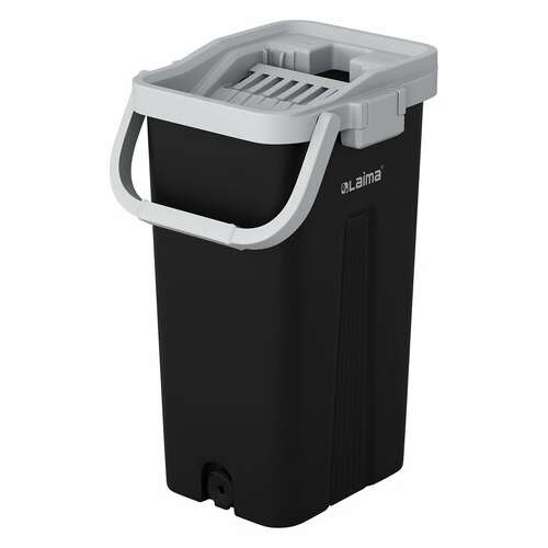  Швабра с отжимом и ведром altamop l (10 л), 2 насадки микрофибра, длина ручки 134-154 см, laima, 609151 | Комплекты для уборки (швабра и ведро с отжимом)