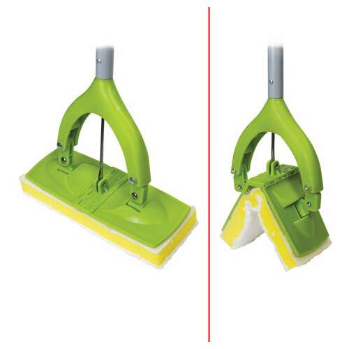  Насадка моп для швабры самоотжимной "бабочка" 603607, спонж/микрофибра 26 см, на липучке, любаша, 603608 | Насадки и тряпки для швабр (мопы)