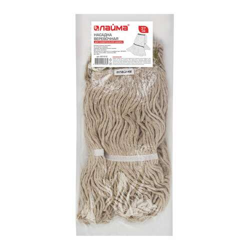  Насадка моп кентукки для швабры, хлопок/полиэстер, длина ворса 37 см, вес 400 г, laima professional, 601512 | Насадки и тряпки для швабр (мопы)