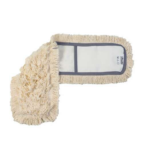  Насадка моп плоская 60 см для швабры-рамки, карманы, хлопок, vileda "дастмоп", 118102 | Насадки и тряпки для швабр (мопы)